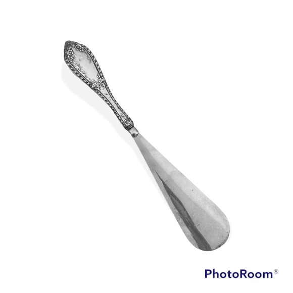 Vintage Sterling Silver Shoe Horn with Flower Motif - Picture 2 of 11
